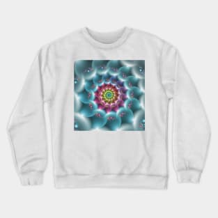 Rainbow Blue Spiral Crewneck Sweatshirt